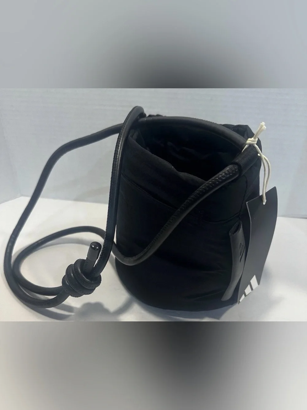 Adidas Black Puffer Bucket Bag with Drawstring Bag